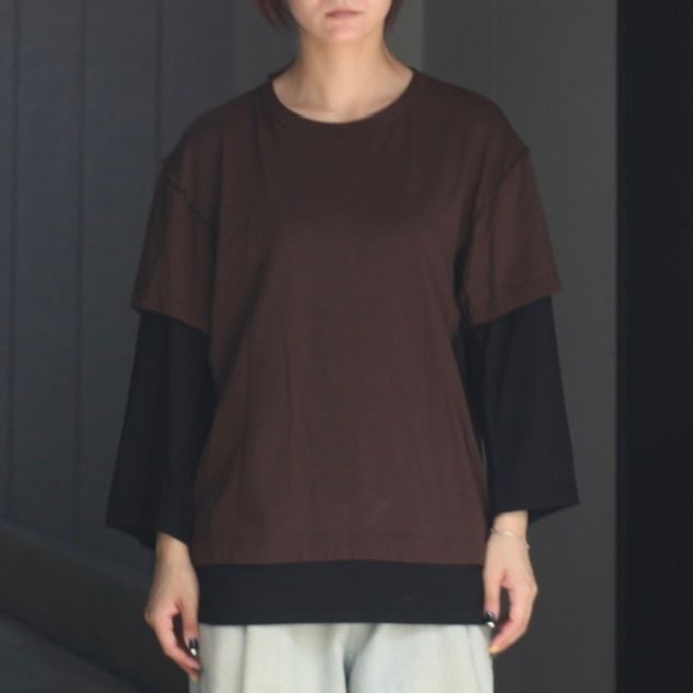 【残り一点】Double Layered 3/4 Sleeve T-Shirt