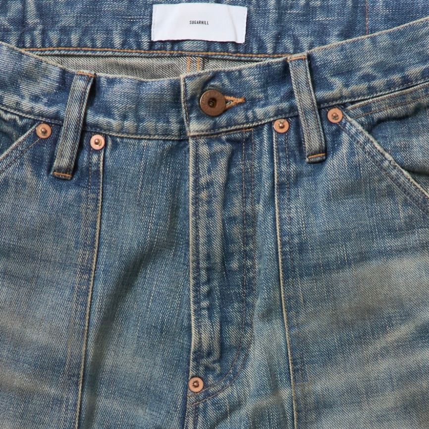 【残り一点】Distressed Modern Denim Double Knee Cut