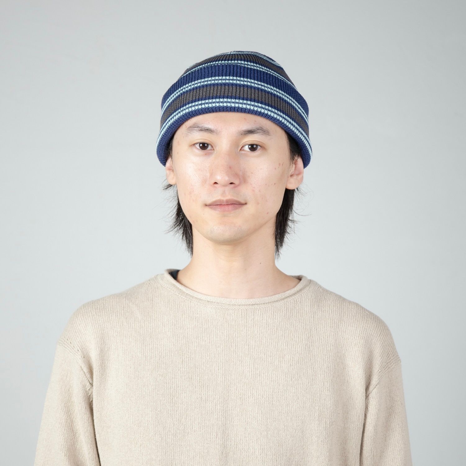 【残り一点】RV Border Short Beanie