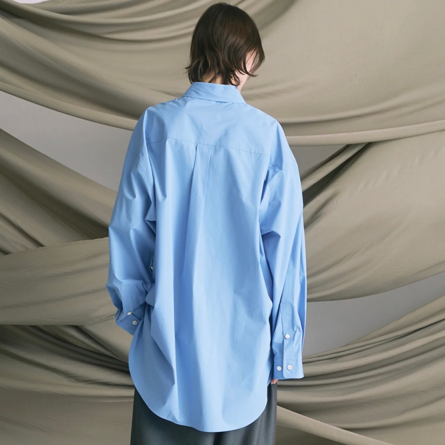 【残り一点】120 / 2 Suvin Cotton Typewriter Prime-Over Shirt Coat