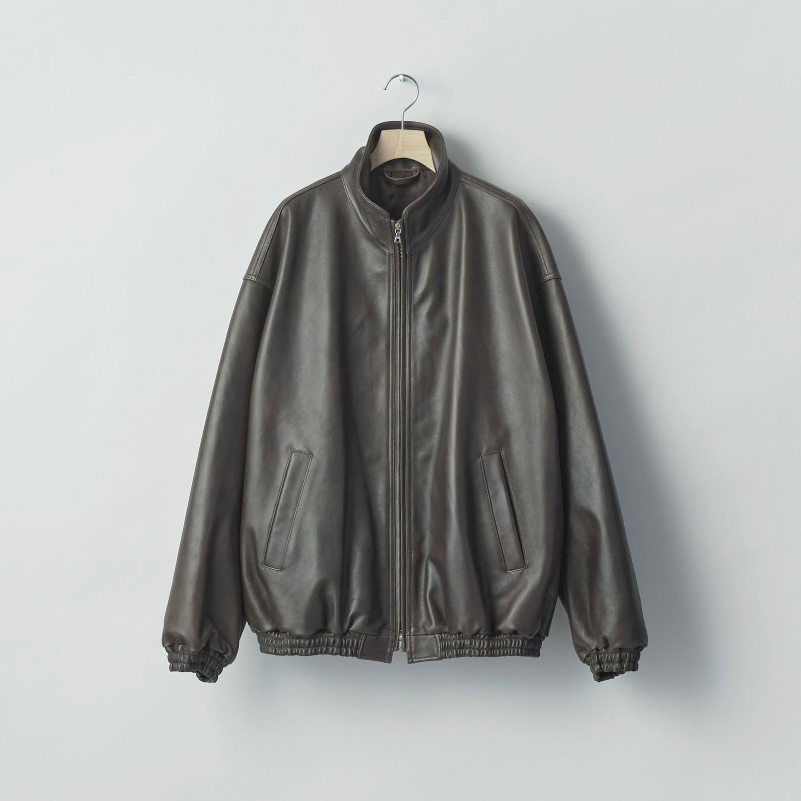 【残りわずか】Sheep Leather Stand Collar Jacket