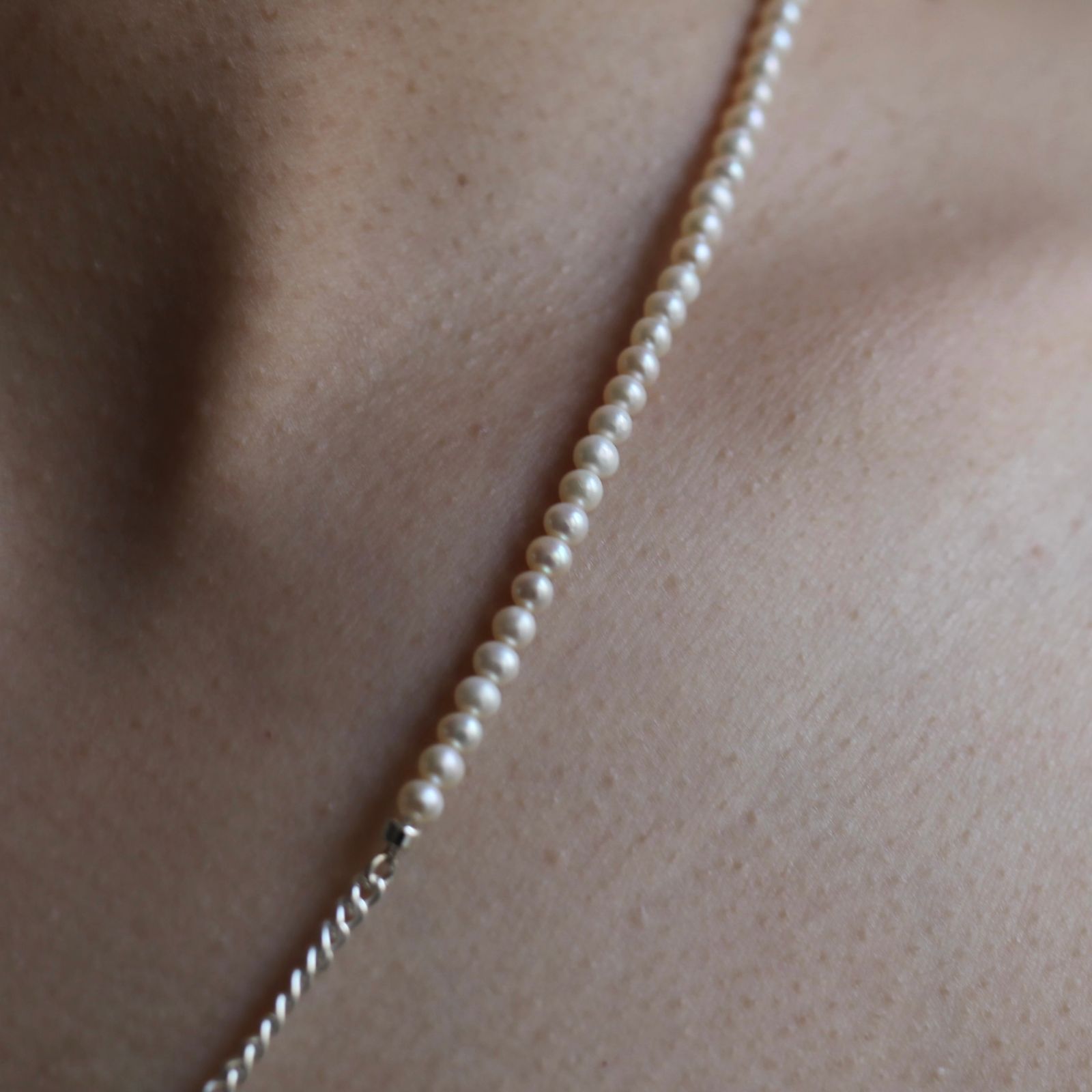 【お取り寄せ注文可能】Clash Mix Chain Necklace(WHITE)