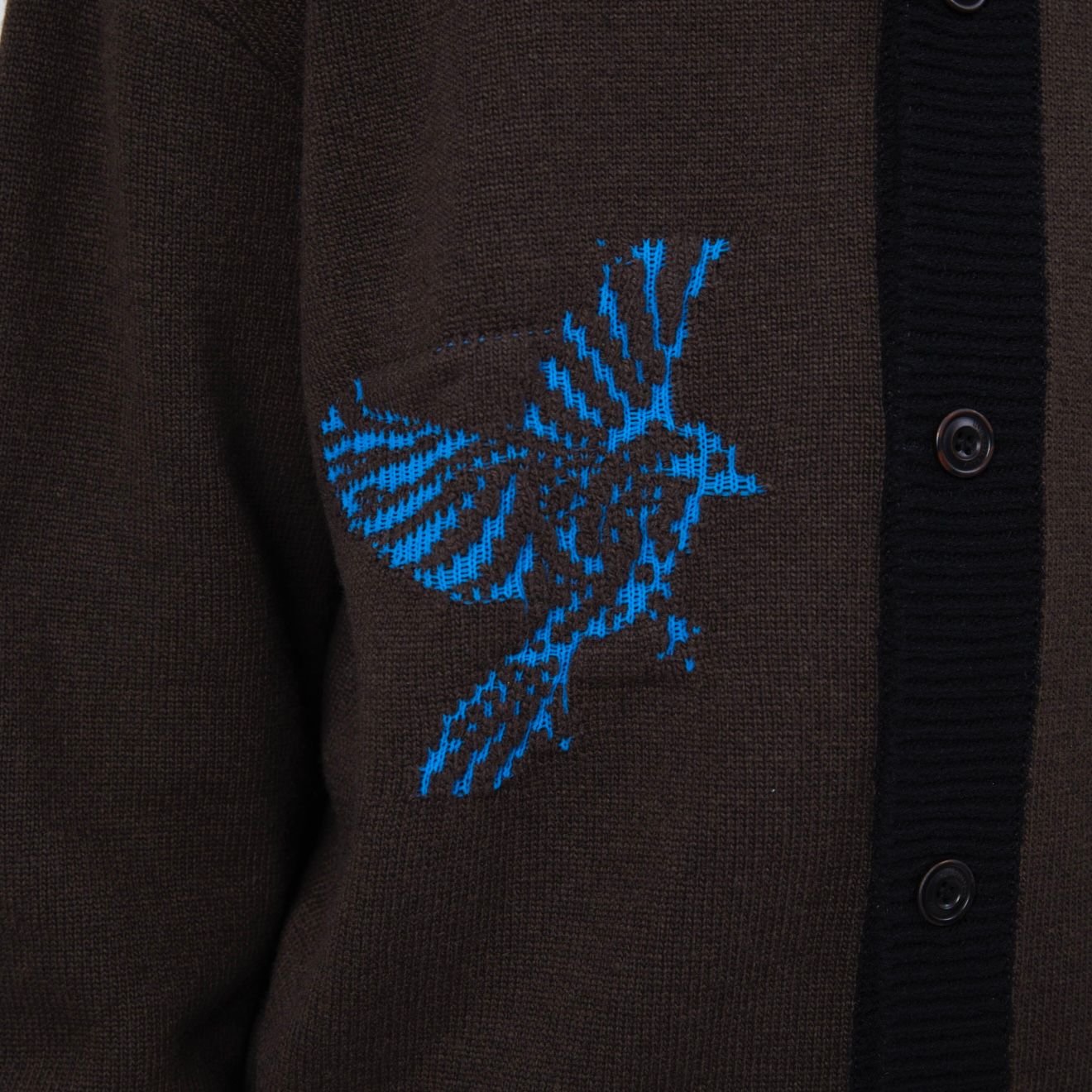 【残り一点】Unisex Bird Intarsia Cardigan