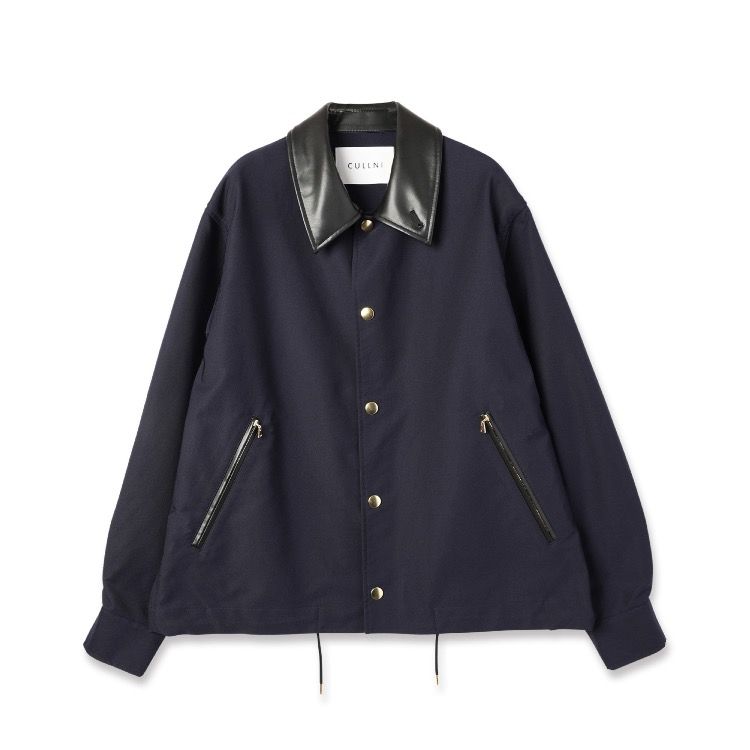 【残り一点】Chambray Gabardine Dot Button Coach Jacket