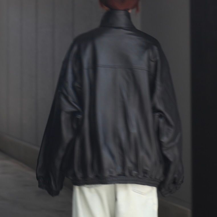 【残りわずか】Sheep Leather Stand Collar Jacket