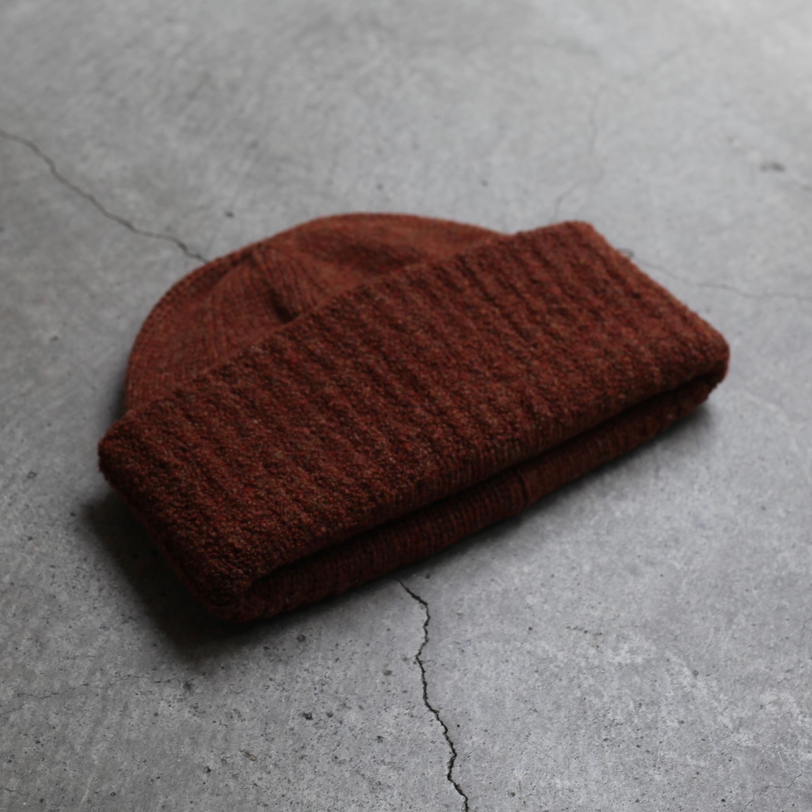 【残りわずか】Wool Knit Cap(BRICK)