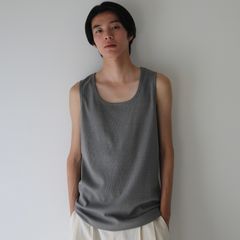【残り一点】Dyed Ribbed Scoop Neck Tank