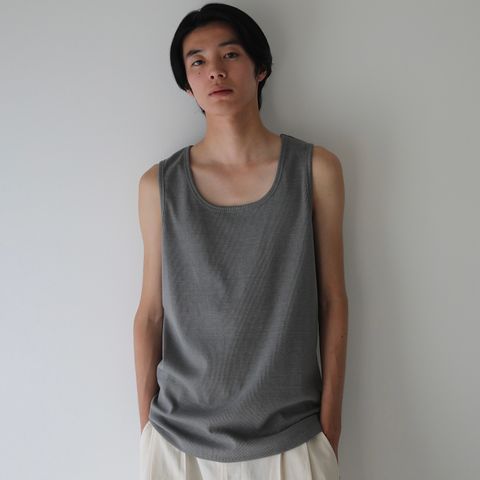 【残り一点】Dyed Ribbed Scoop Neck Tank