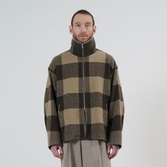 YOKE - 【残り一点】Buffalo Plaid Stand Collar Zip Blouson 