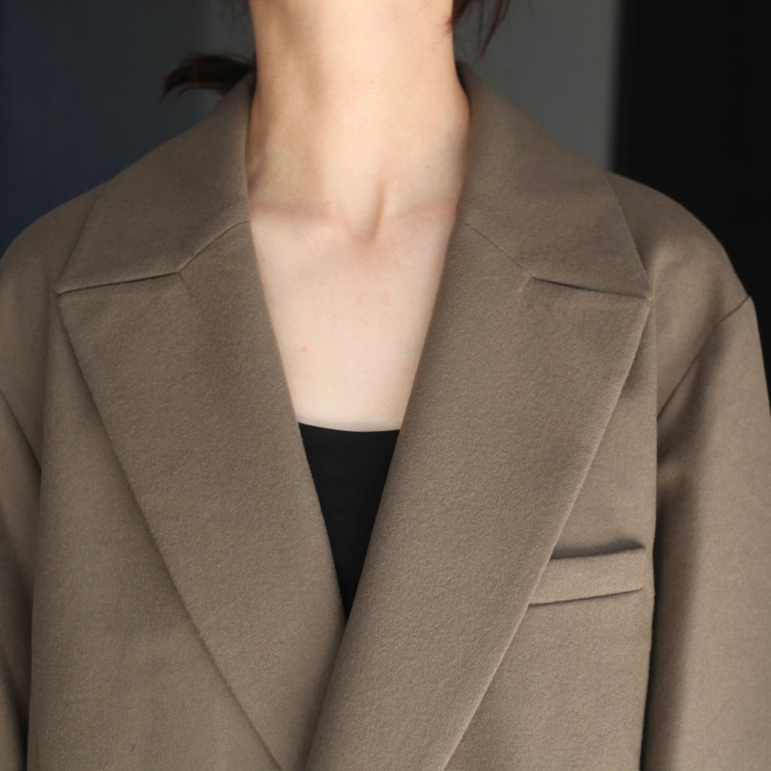 ジャケット・アウター stein 24ss Oversized Peak Lapels Jacket ssstein / シュタイン】OVERSIZED PEAK LAPEL JACKET - BLACK