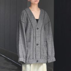 【残り一点】オーバーサイズウールVネックカーディガン