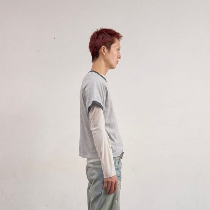 【残り一点】Panelled Half Sleeve Ringer T-Shirt