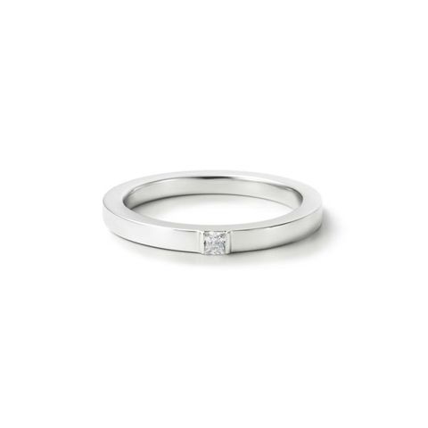 【お取り寄せ注文可能】Square Dia Ring(PLATINUM950)