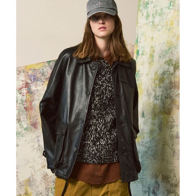 【残り一点】Sheep Leather Front Button Single Blouson