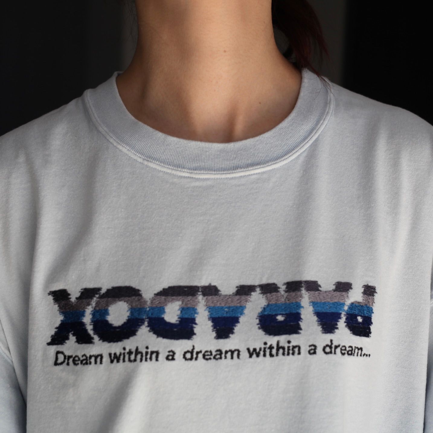 【残りわずか】"PARADOX"Embroidery Switching Tee