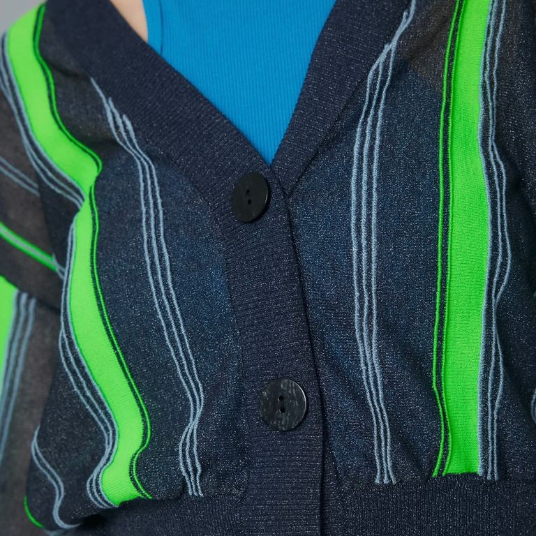 HeRIN.CYE - 【残り一点】Sheer Stripe Knit Cardigan | ACRMTSM 