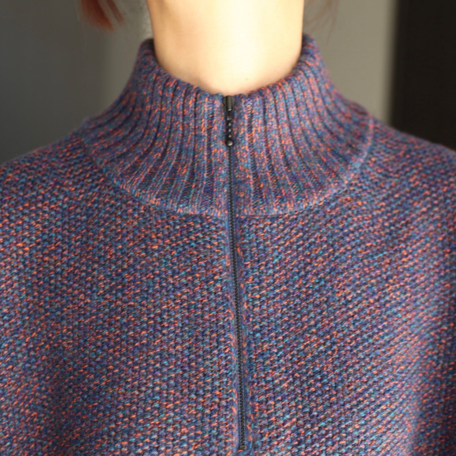 【残り一点】Wool Kanoko Half Zip P/O