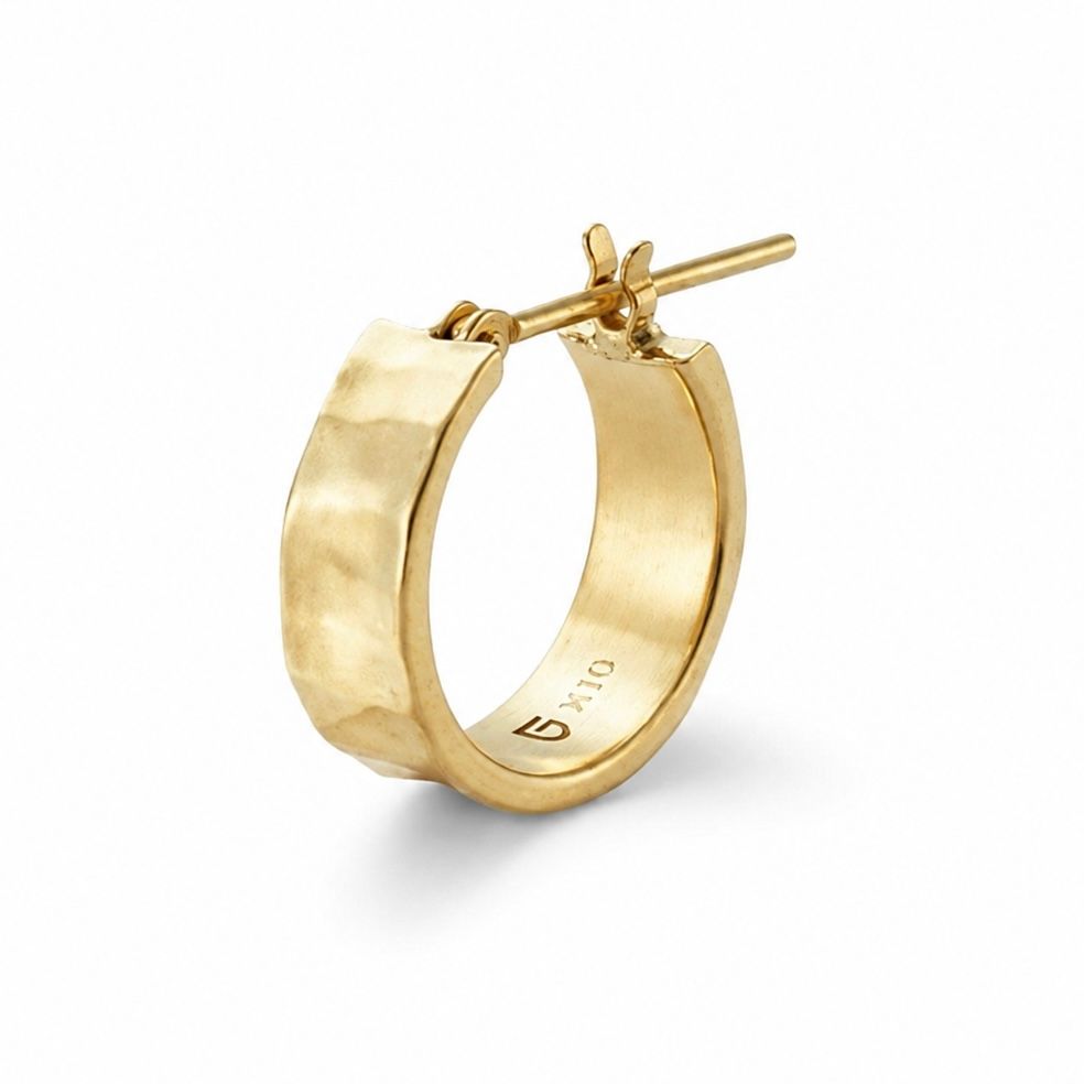 【お取り寄せ注文可能】Crack Square Pierce(K10 YELLOW GOLD)