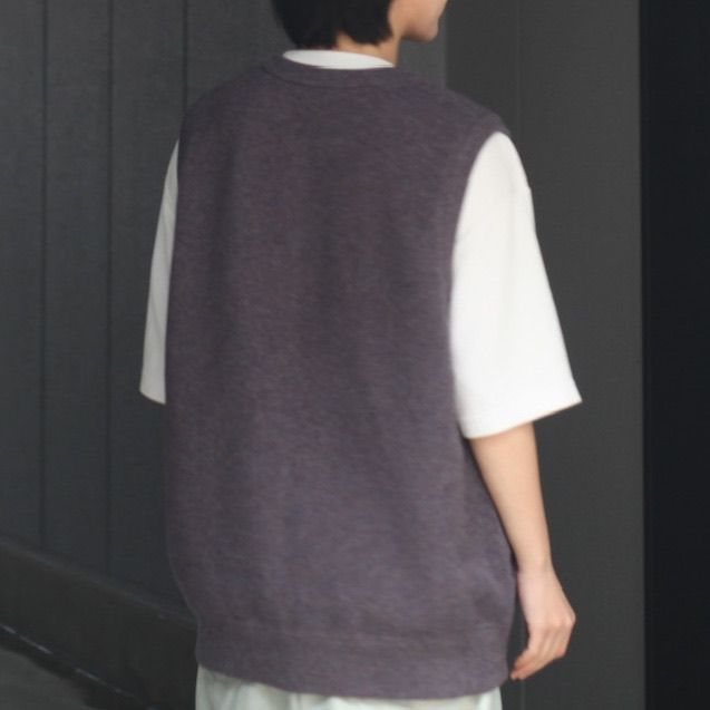 【残りわずか】Moss Stitch Zip Vest