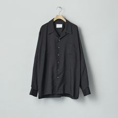【残り一点】Silk Cupro Twill Open Collar Shirt