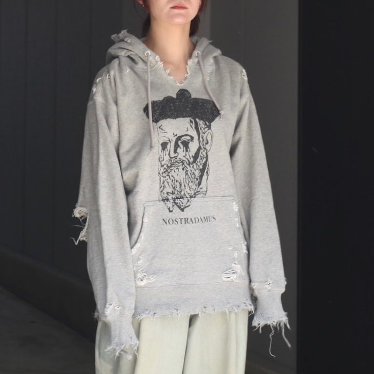 24aw TEPPEI FURUYAMA　忍　フーディ　ダメージ加工　ピンク TEPPEI FURUYAMA | ACRMTSM ONLINE STORE