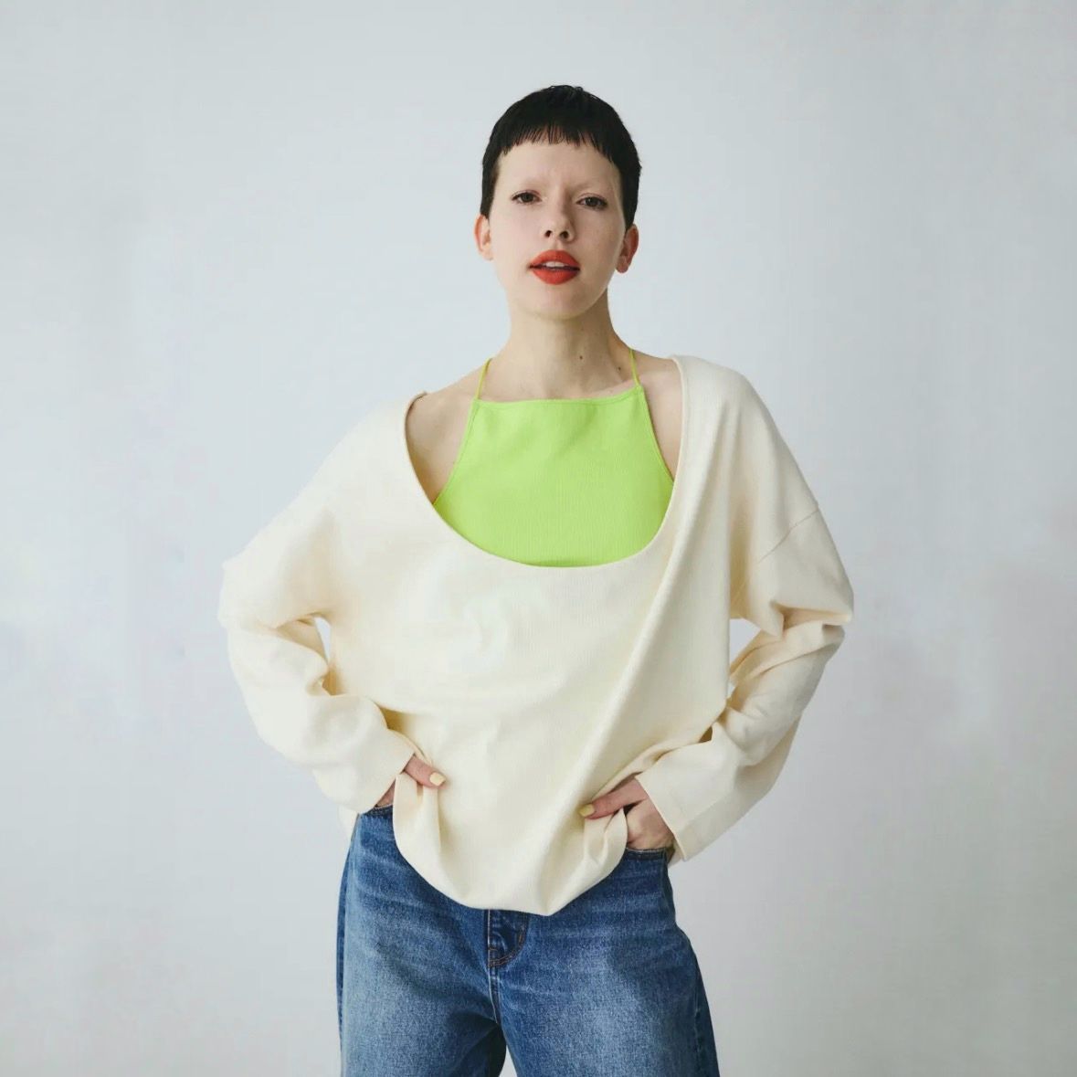 【残り一点】2way Over Size Cut Tops