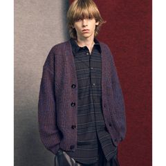 【残り一点】Mix Color Fancy Yarn Prime-Over Knit Cardigan