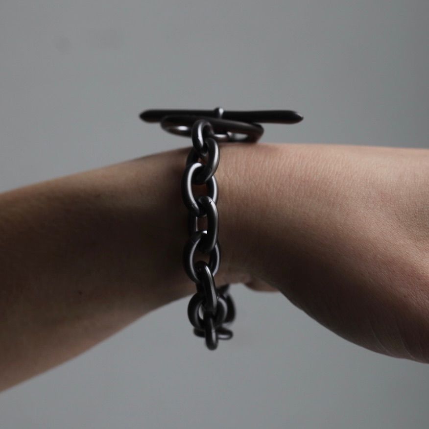 【残りわずか】Heart Bracelet_Medium Link(BLACK)