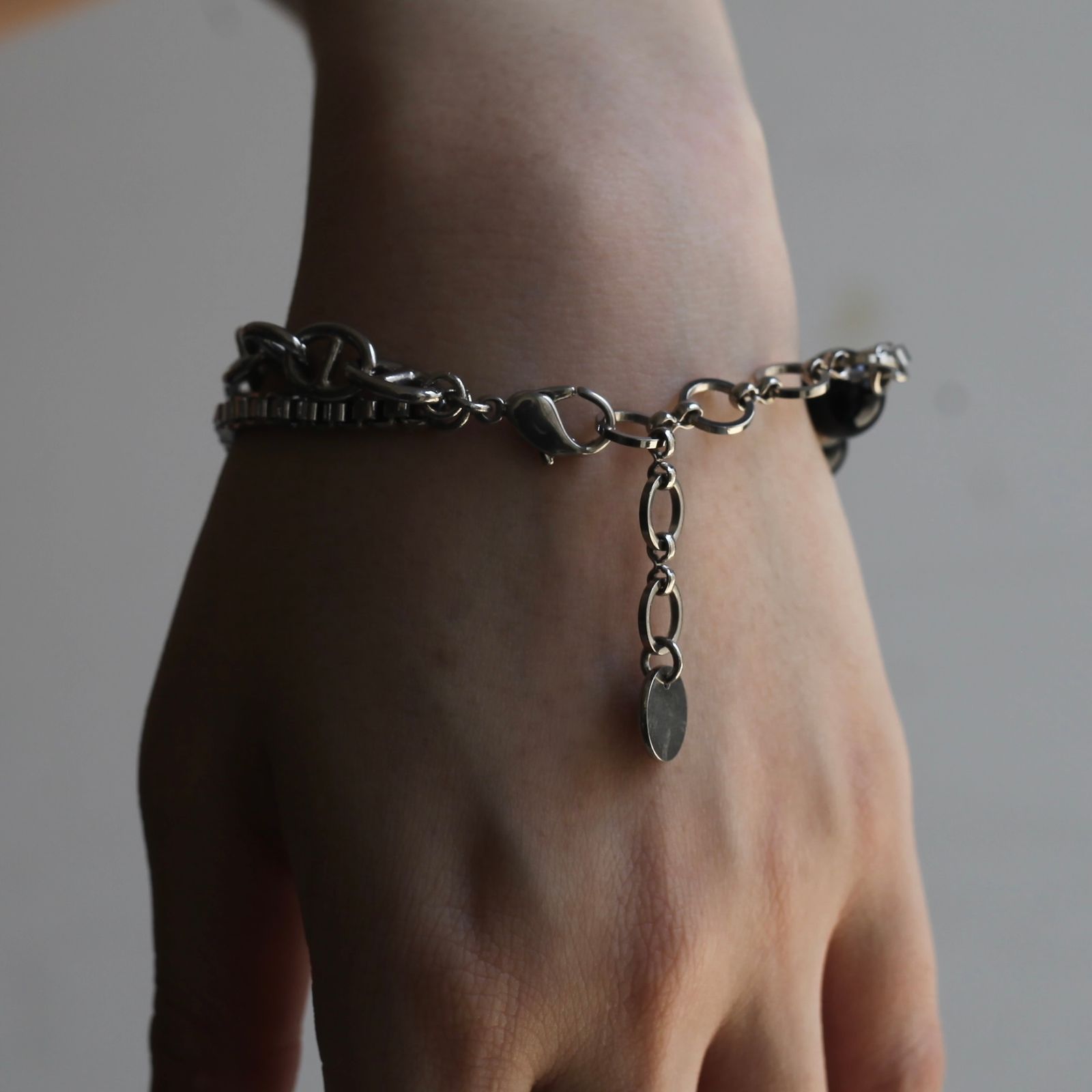 【残り一点】Beads Chain Breacelet_B(SILVER)