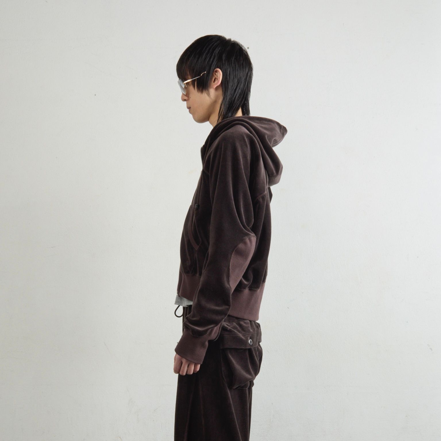 【残り一点】Velour Zip Up Hoodie
