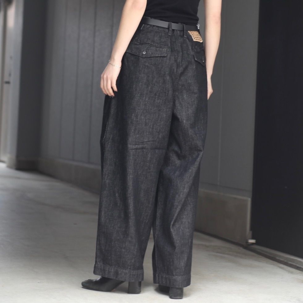 【残り一点】12.5OZワイドデニムパンツ(NO PRINT_ONE WASH)