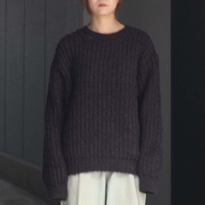 【残り一点】Baby Alpaca Big Waffle Sweater