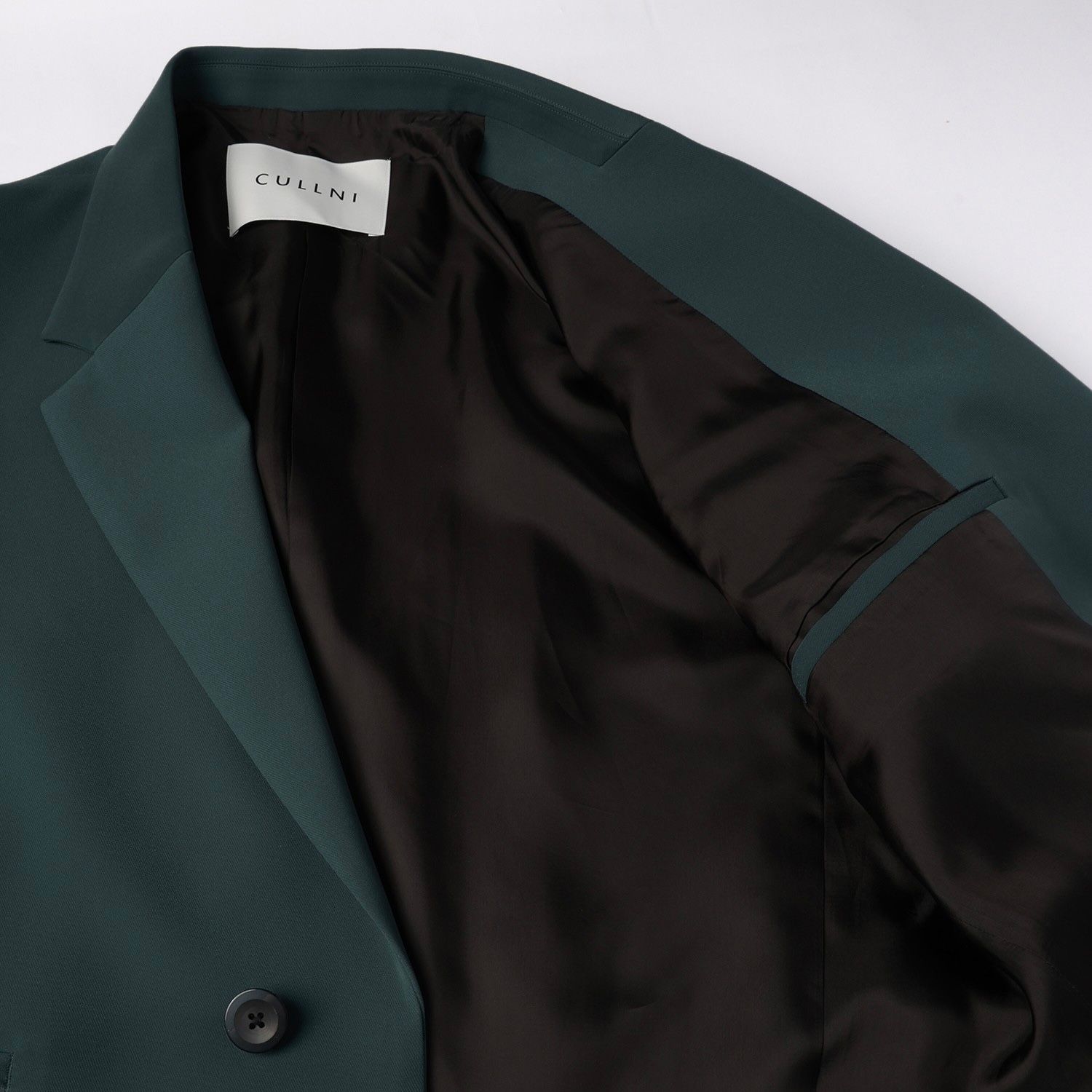 美品　定価¥52.800- CLLUNI デザインジップテイラージャケット CULLNI(クルニ) 24AWStripe Double Satin Zip Pocket Tailored