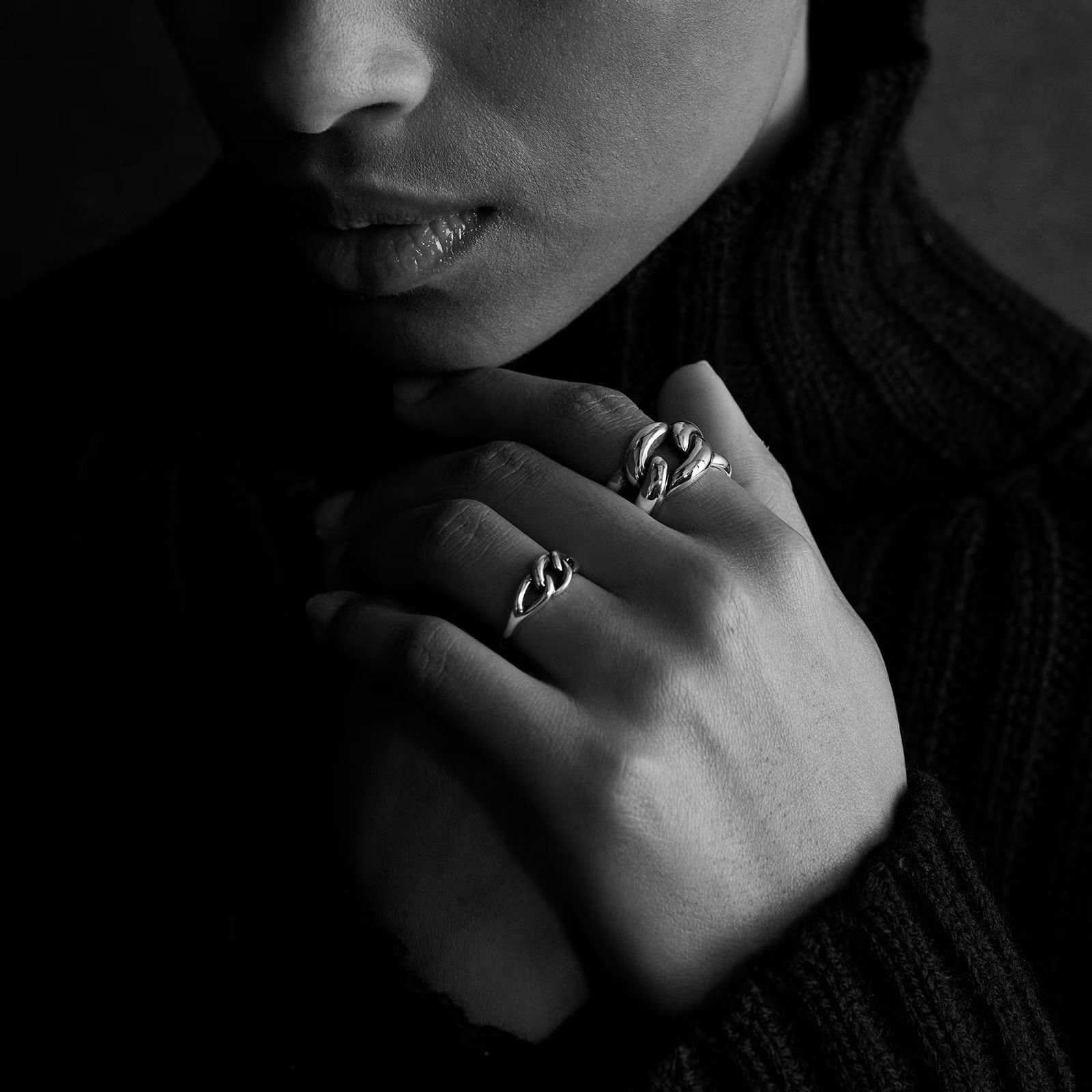 【お取り寄せ注文可能】Curb Chain Ring L(SILVER)