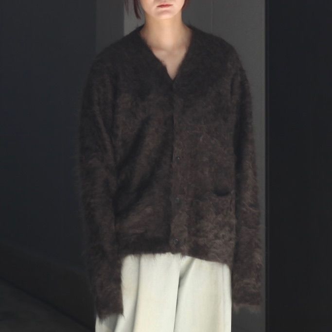 【残り一点】Cashmere Shaggy Knit V Neck Cardigan