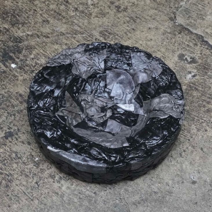 【お取り寄せ注文可能】Leather Tray(BLACK×GRAY)
