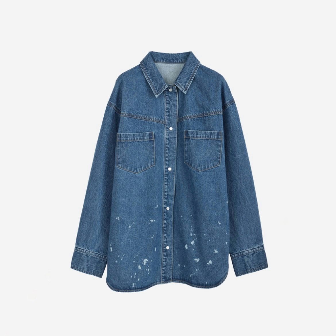 【残り一点】Denim Discharge Printhing Shirt