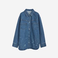 【残り一点】Denim Discharge Printhing Shirt