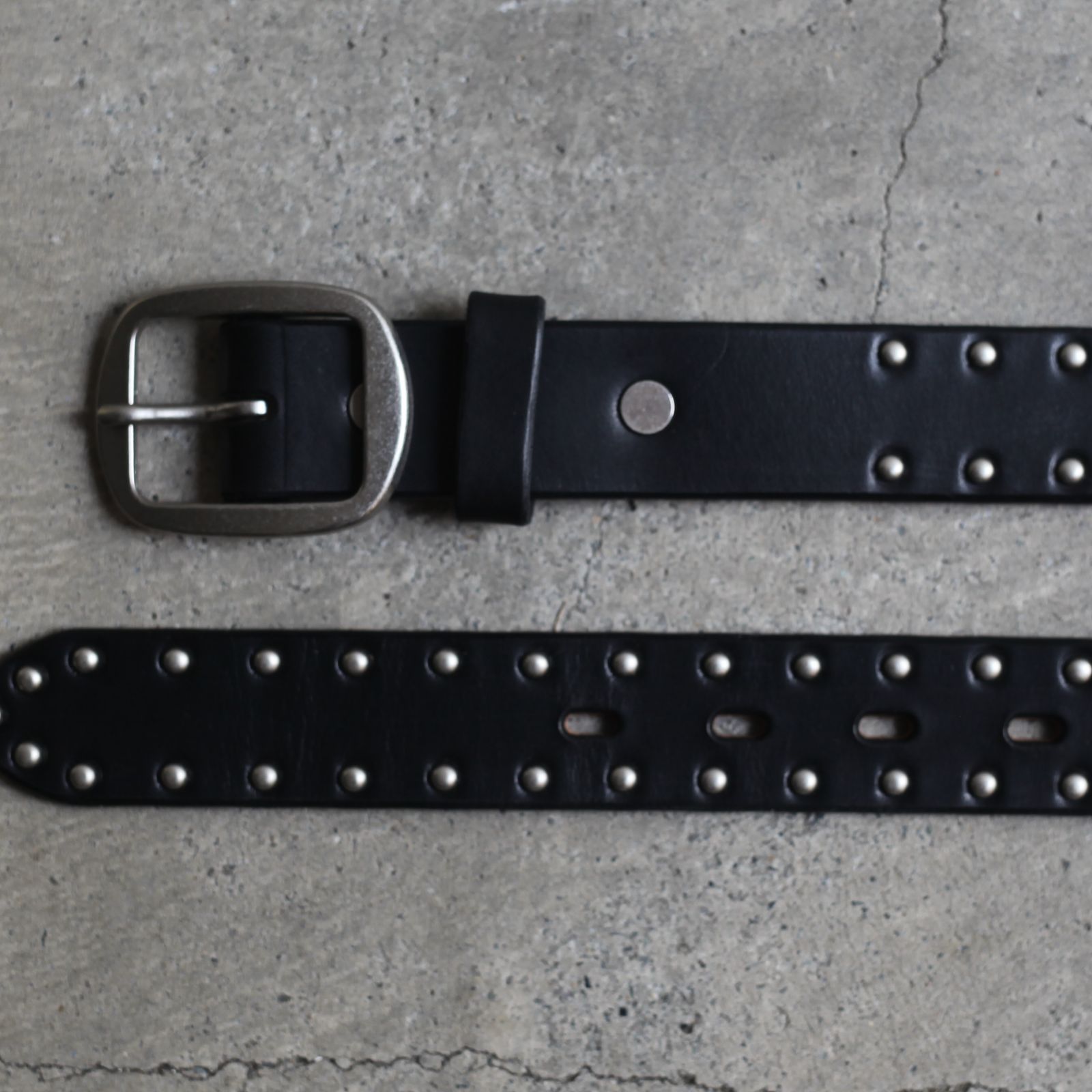 最旬ダウン ジョンローレンスサリバン Leather Pin Buckle Belt