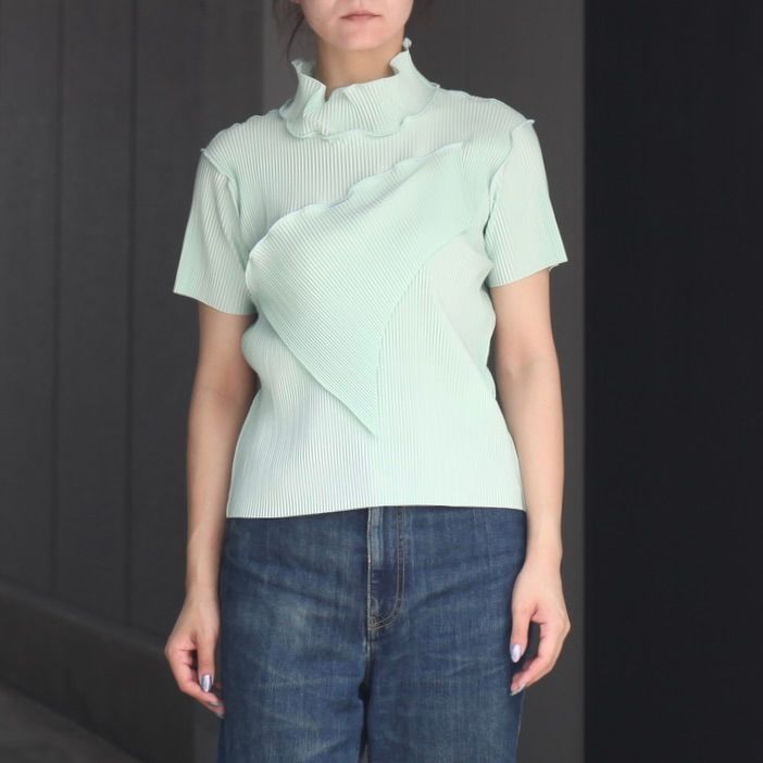 【残り一点】Todo Wave Top Short Sleeve High Neck