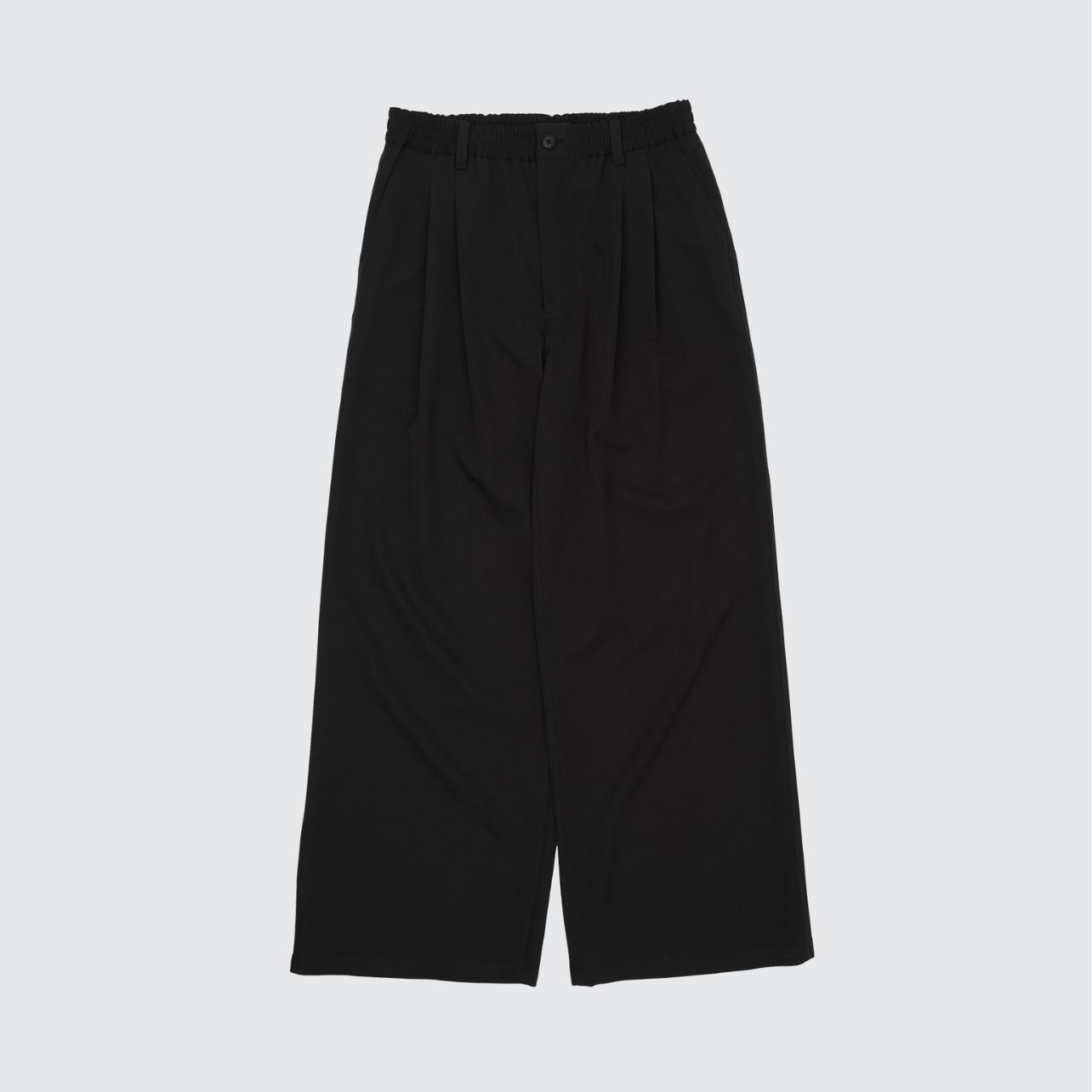 【残り一点】Wool Washer Twill 2pleated Wide-leg Easy Trousers