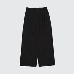 【残り一点】Wool Washer Twill 2pleated Wide-leg Easy Trousers