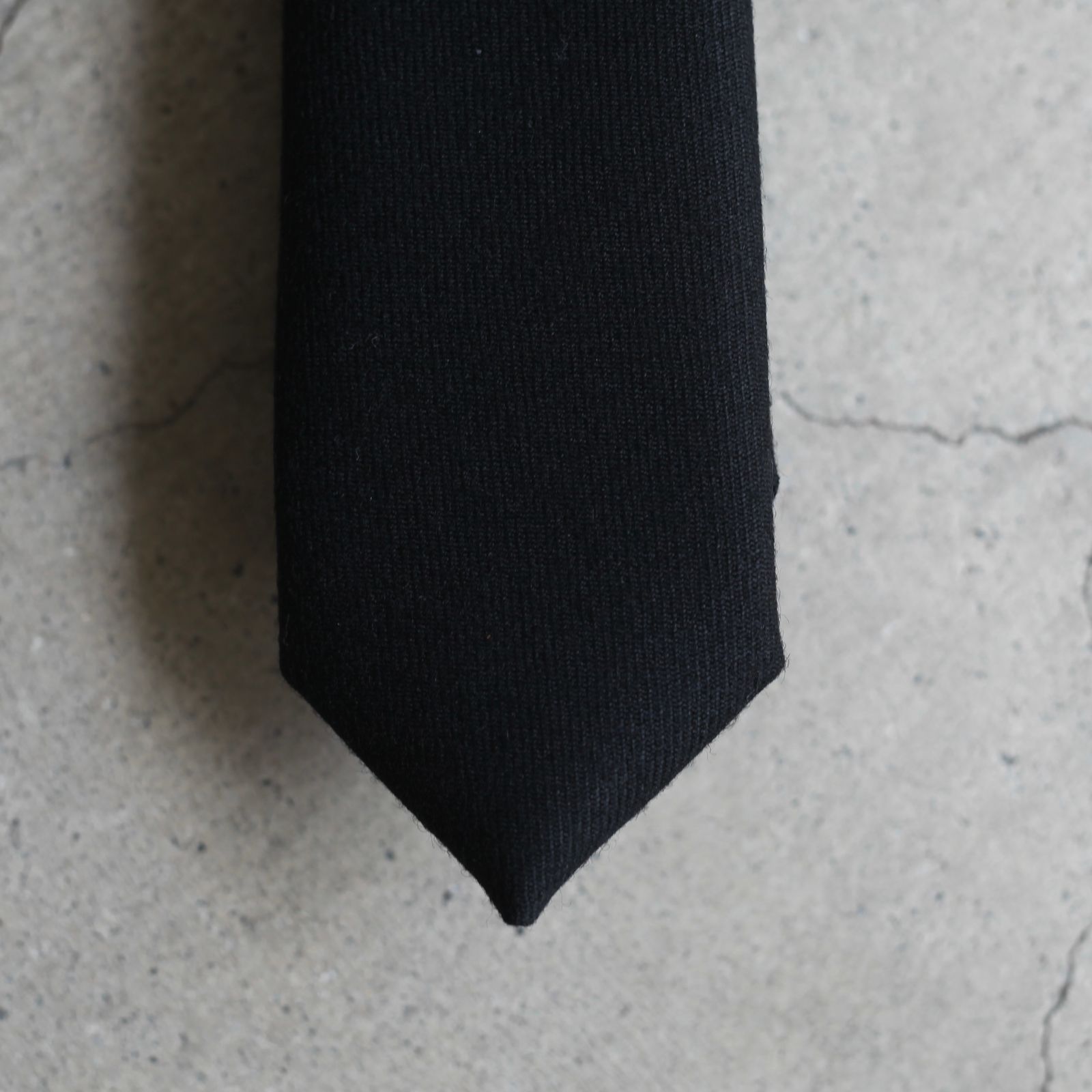 DAIRIKU - 【残りわずか】Wool Tie with Money Clip(WOOL BLACK 