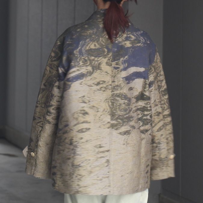 【残り一点】Photo Jacquard Zip Blouson