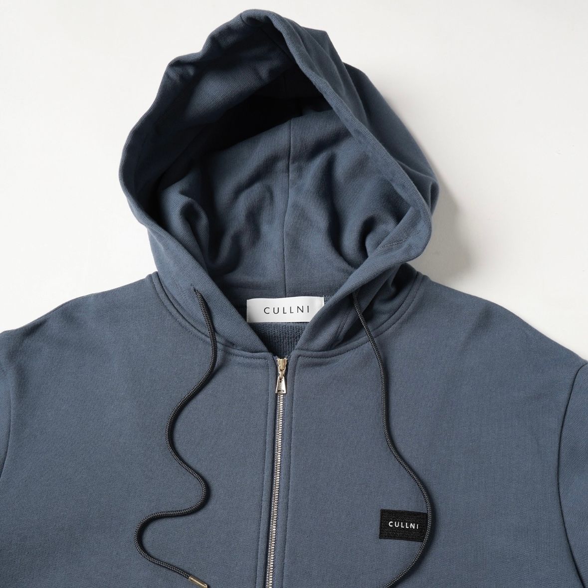 【残り一点】French Terry Embroidery Patch Zip Up Hoodie