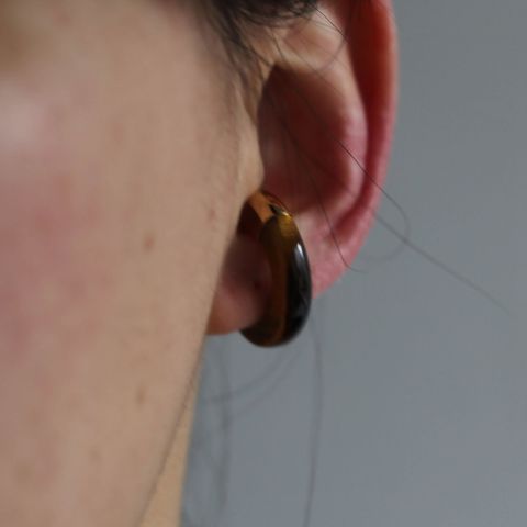 【残り一点】Ukishima Tiger Eye Ear Cuff(片耳用）
