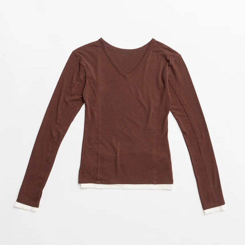 【残り一点】ダブルネックレイヤードトップ