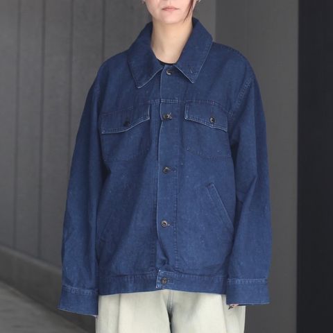 MSGM◇18AWバックロゴ／デニムブルゾン／40／インディゴ デニムトート 