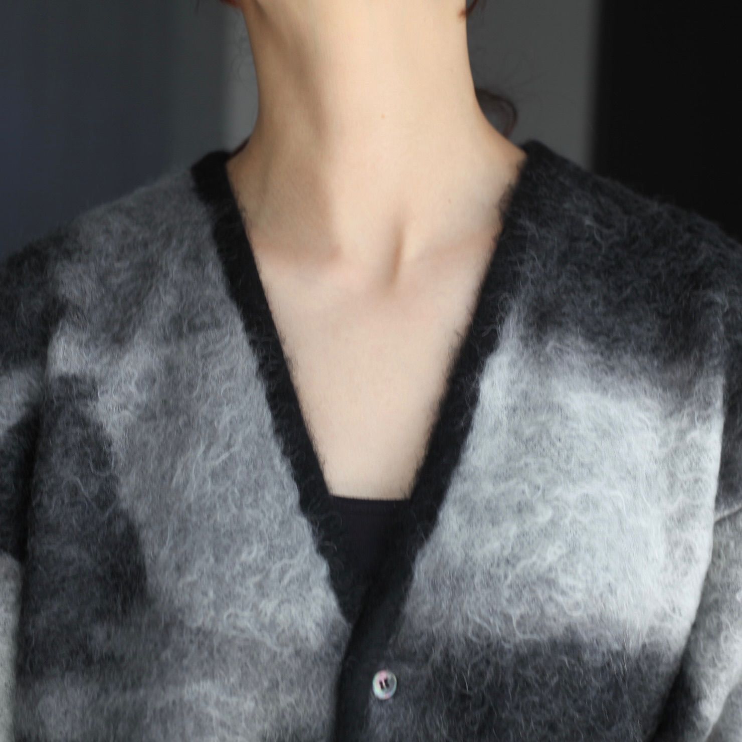 【残り一点】Kid Mohair Jacquard Cardigan