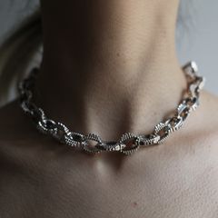 【お取り寄せ注文可能】Oval Chain Choker(SILVER)